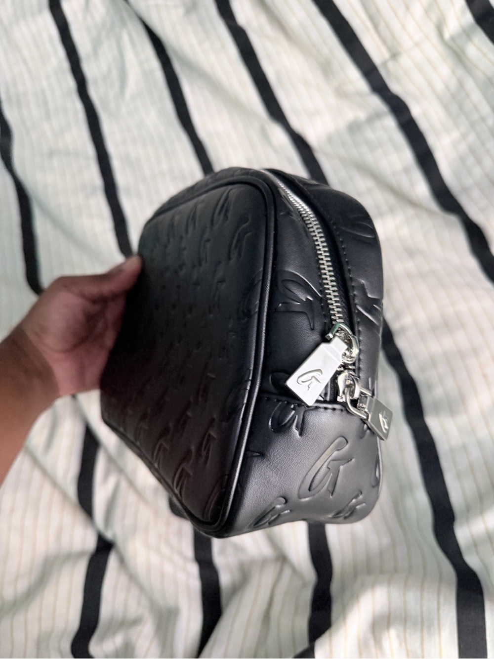 Glamaholic Black Monogram Toiletry Bag - Picture 4 of 5